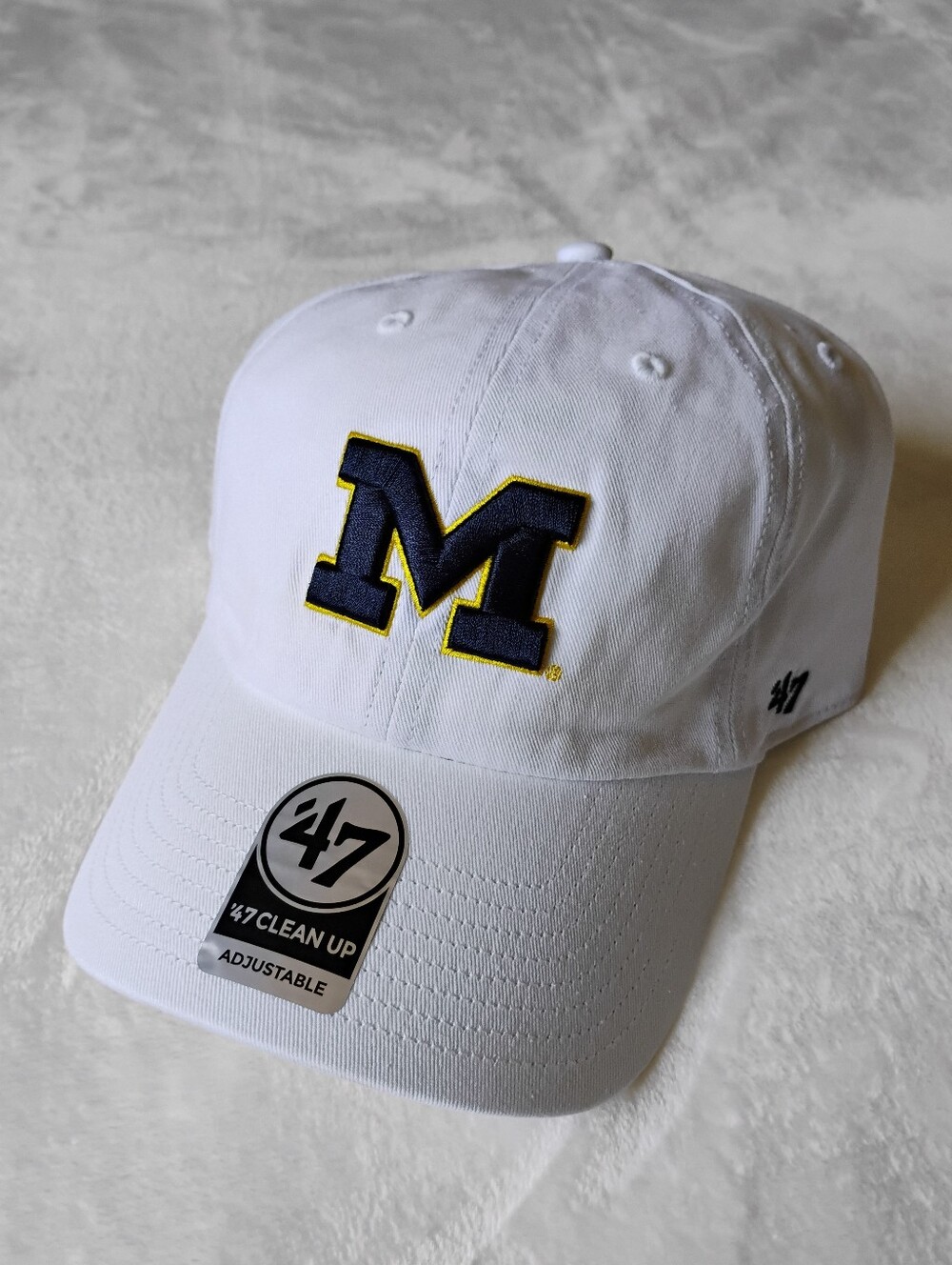 NWT University Of Michigan White Hat | '47 Brand Clean Up Relaxed Fit | OSFA